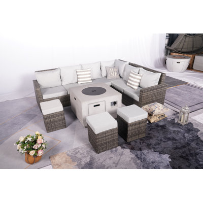 8 - Person Patio Conversation Set with Cushions