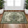 Straub Large Tranditional Rugs Living Room Rug Washable Bedroom Rug Non-Slip Colorful Vintage Accent Floor Carpet For Home DecorGreen
