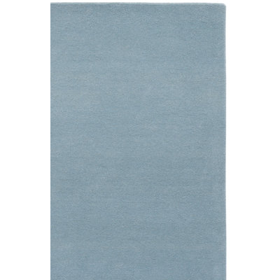 Fifth Avenue Hand Tufted Wool/Cotton Solid Colour Rug in Blue