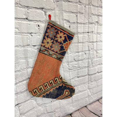 Tapis de Noël cadeau de Noël bas fait à la main 7 pi x 17 po # 7099