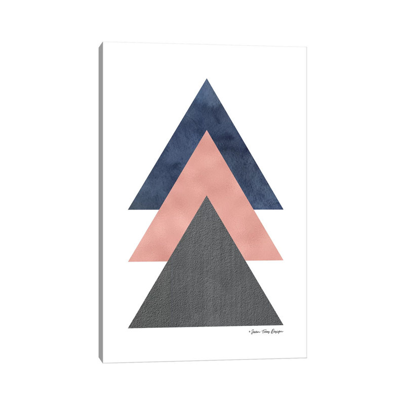 " Triangles I " by Seven Trees Design Painting Print, 18" H x 12" W x 1.5" D