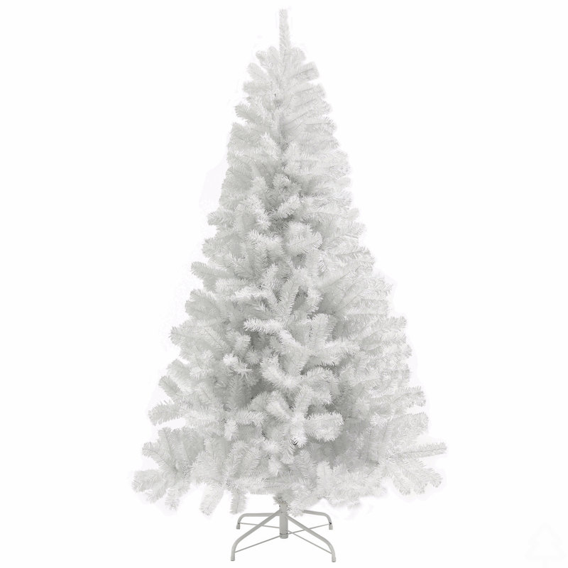 Arbre de Noël artificiel de 7,5 pi de hauteur, arbre de Noël non éclairé avec 1346 pointes de branches, ouverture automatique, base en acier, décor des Fêtes