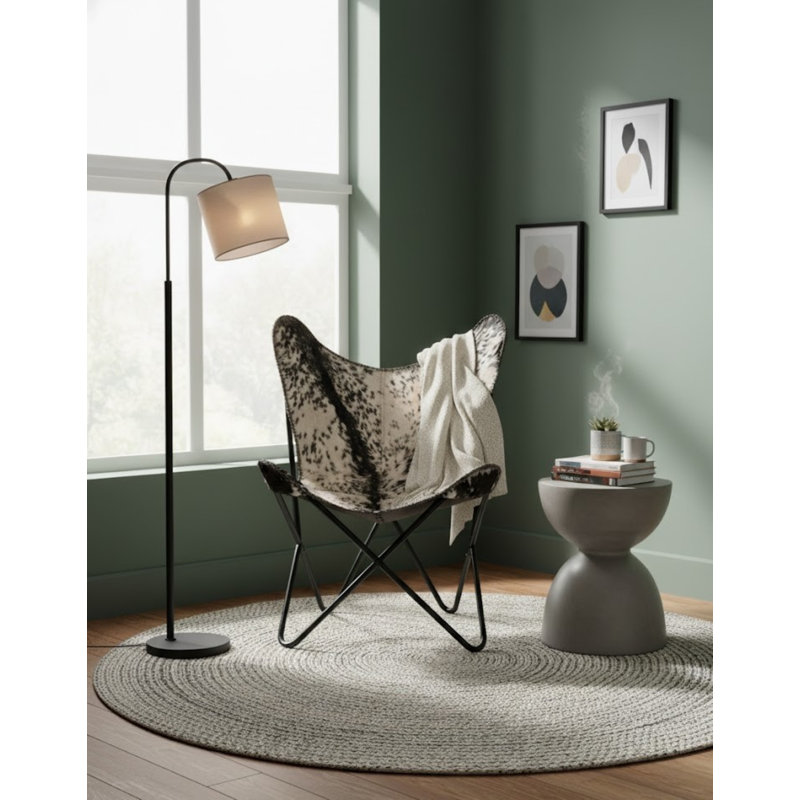  Poils sur chaise papillon noire / blanche