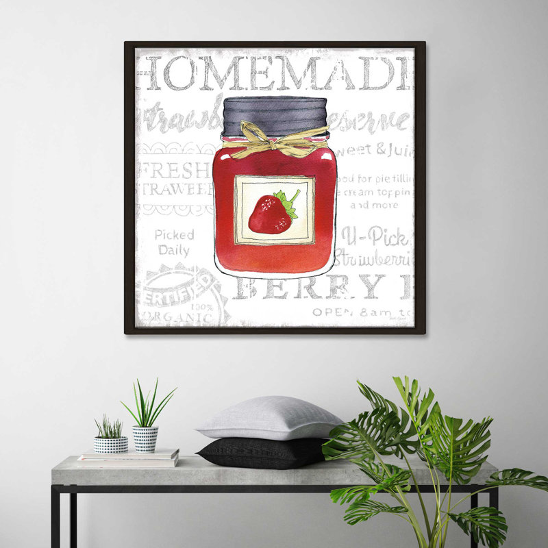 « canning cuisine i », impression sur toile, H 21,5 po x l 21,5 po x P 2 po, Cadre flottant espresso