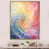 Toile avec cadre flottant or