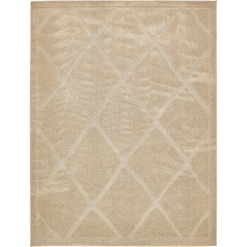 Tapis beige à motif géométrique Cand, Rectangle 4 pi x 6 pi