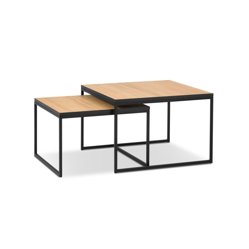 Jahneil Sled Coffee Table, Natural Oak