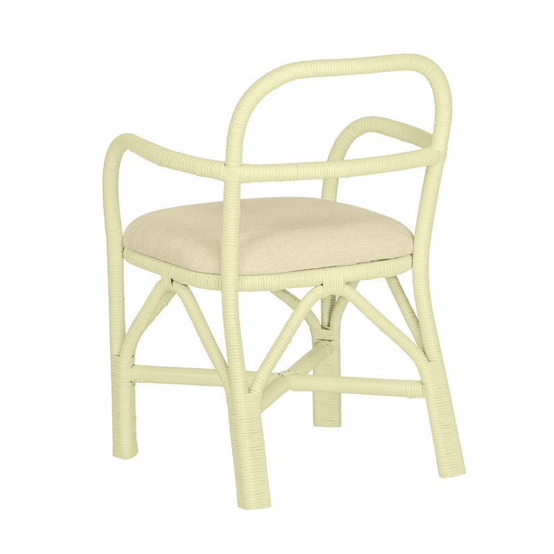 Chaise Nancy en rotin crème, Crème, crème, Crème, crème