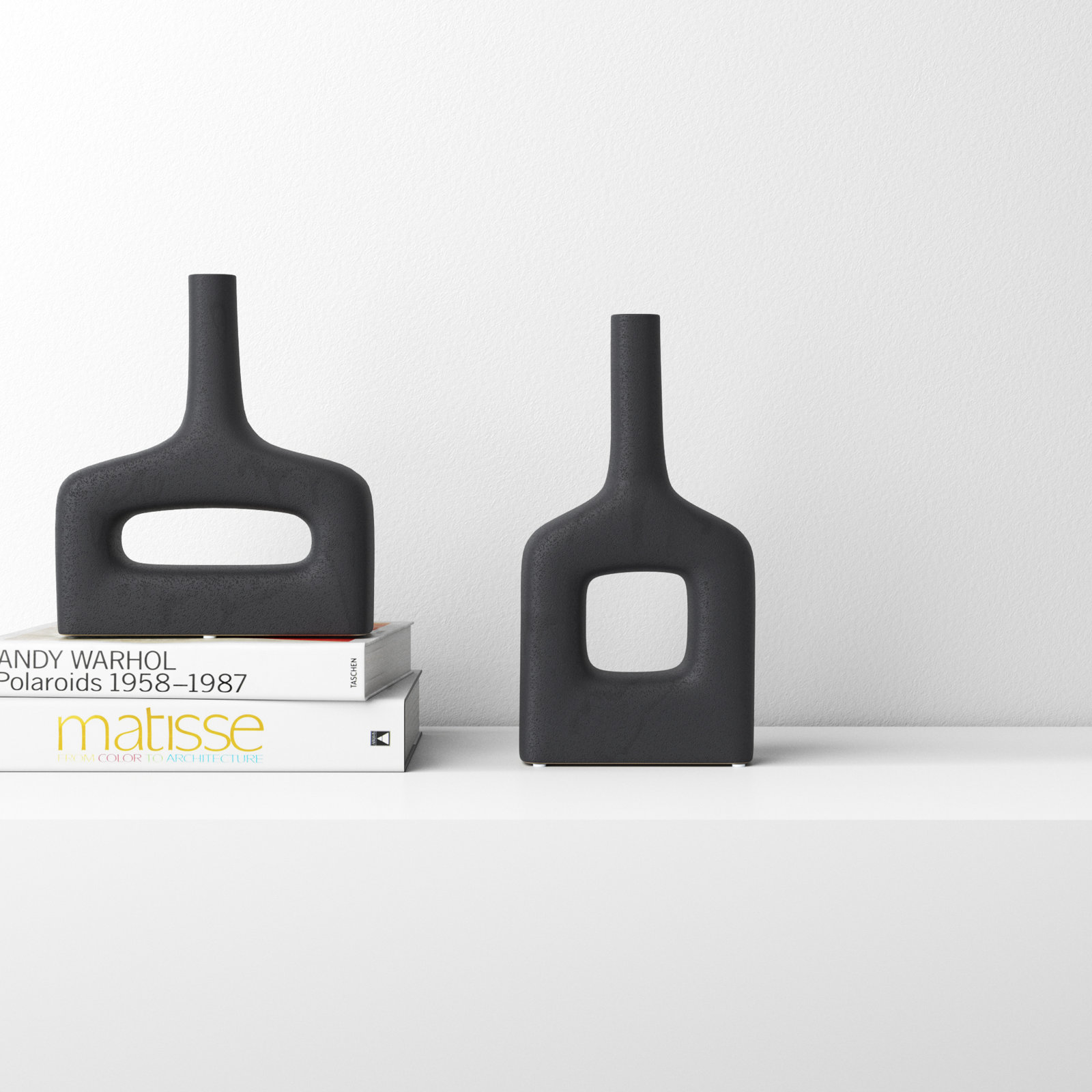 Stoneware Table Vase, Black
