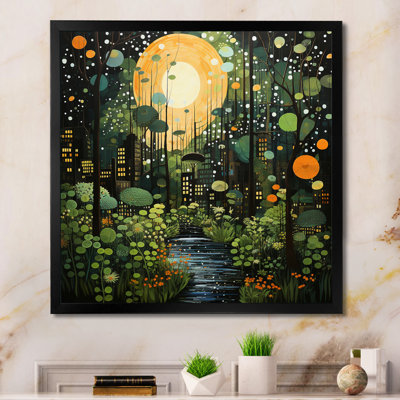 Green Yellow Urban Jungle I - Abstract Collages Large Wall Art