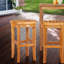Tabouret de bar de patio teck Ventimiglia-92674421