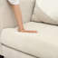 Fauteuil rembourré avec tissu chenille - beige pour l'ameublement de chambre à coucher brun-1323464499