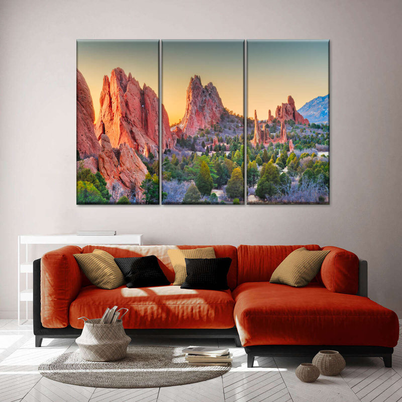 Garden of the Gods Sunrise 3 pièces, H 48 po x l 74 po x P 1 po