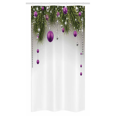 Floral Shower Curtain with Hooks Included