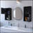 Wenge 2 Bathroom Medicine Cabinets With Open Shelf-716040569
