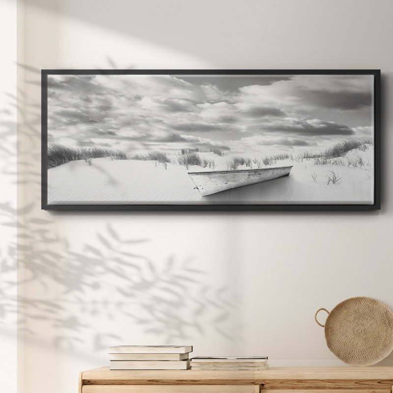 Beach- Framed Canvas, 20" H x 50" W