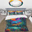 Ensemble de housse de couette en microfibre / polyester Vibrant Sunset Shining Over Mountains II Bedding-45485194