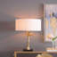 D16x31 "Lampe sur pied avec base en marbre, or