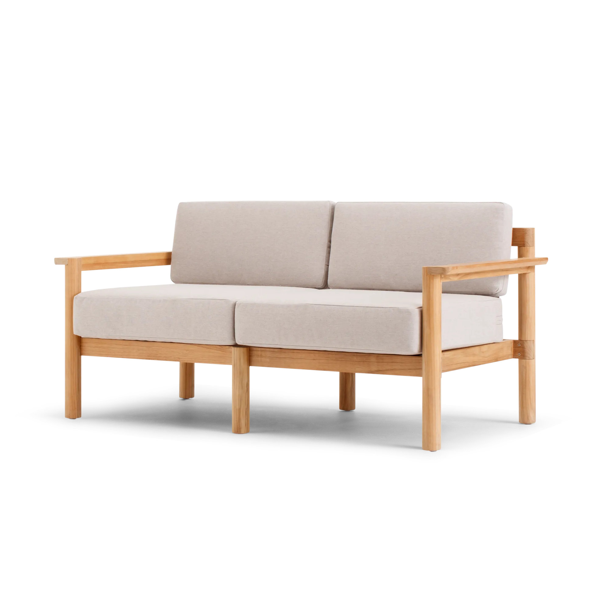 Haven 62.5'' Wide Teak with Sunbrella® Cushions, Sunbrella Ashe