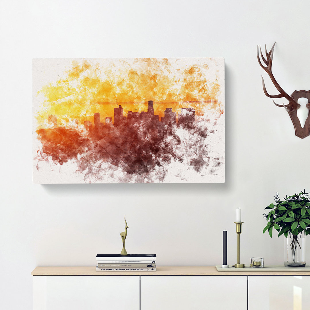 Downtown Los Angeles At Sunset - Wrapped Canvas