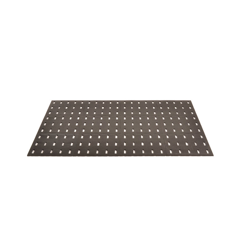 Rouleau de plancher de garage noir Cushion-Dek, Rectangle 2 pi x 6 pi