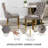 5-Piece Pedestal Gold Dining Set-1320810746-1340535561