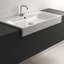 Cento Ceramic Rectangular Semi-Recessed Vessel Bathroom Sink and Overflow