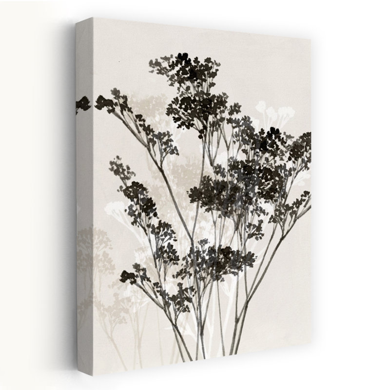 Silhouettes Of Delicate Blooms I by Aria K - Wrapped Canvas Print, 152.4 cm H x 101.6 cm W