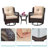 Moumoune 360-Degree Wicker Bistro Sets,Rattan Furniture Swivel Rocking Chair Sets,for Indoor or Patio-1066833740