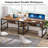 78.7" Double Desk For Two Person With Bookshelves