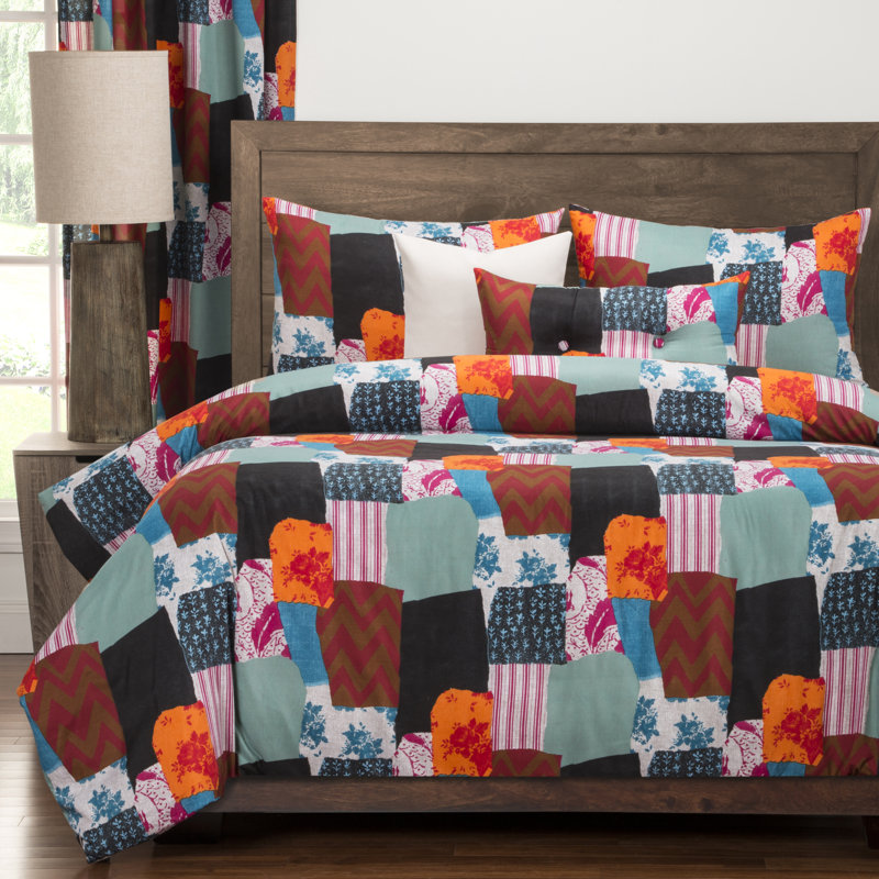 Boho Farmhouse / Country Polyester Patchwork Duvet Cover, Twin