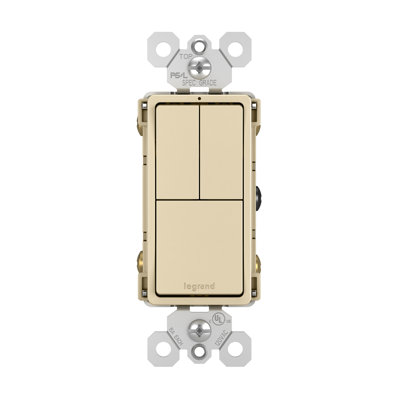 radiant 15 Amp Combination Single Pole/Single Pole/3-Way Rocker Light Switch