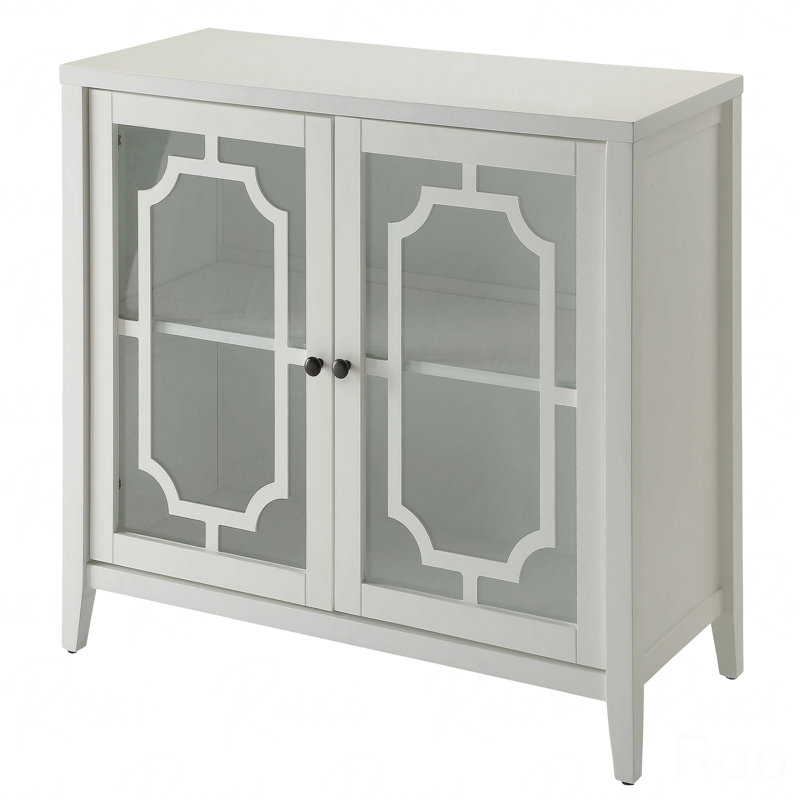 White Console Table With 2 Doors