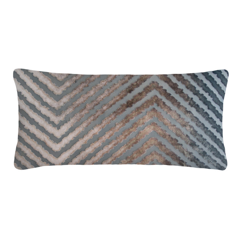  Rectangular Velvet Pillow Cover & Insert, Gunmetal