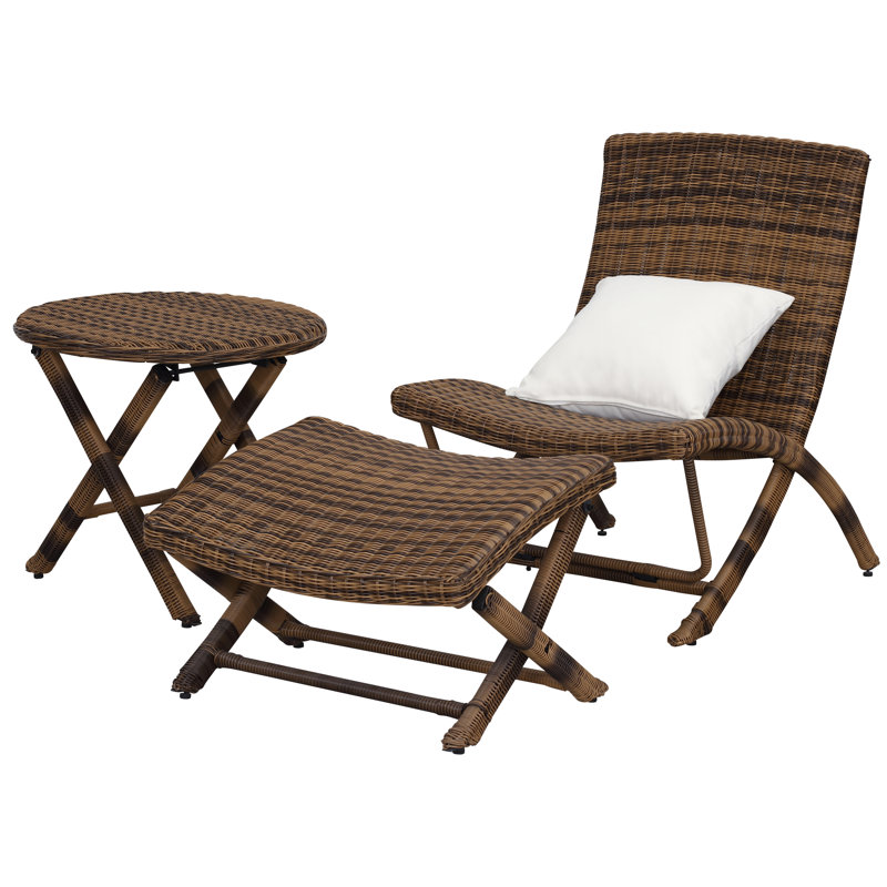 Chaise de patio avec repose-pieds Kingpalm