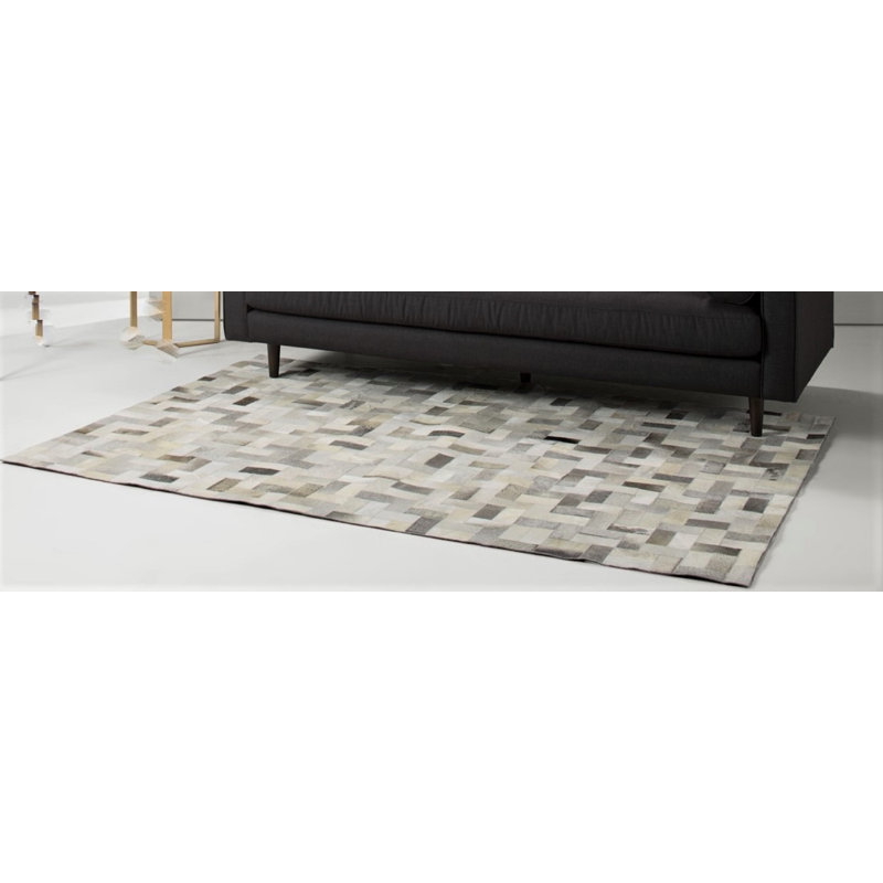 Mckinney Geometric Cowhide Area Rug, Rectangle 180 x 240 cm