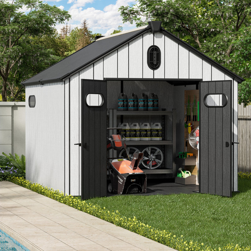 8 ft. W x 10 ft. D Resin Storage Shed