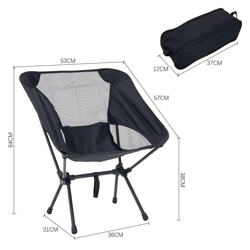 Folding Camping Chair, Black