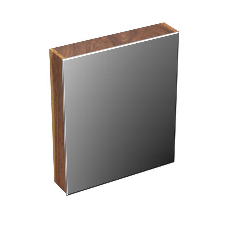 Leonhardine 59.5cm x 125cm Surface Mount Mirror Cabinet, Left, Pure Wallnut