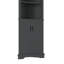 Grande armoire d'angle avec portes pour le salon, la salle de bain, la salle à manger ou la cuisine, noir-639364024