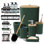 Ensemble complet d'accessoires de salle de bain 11 pièces avec accents en bambou, poubelle, brosse de toilette et 5 paniers de douche inclus