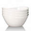 Ensemble de 4 bols de service en porcelaine en forme de bateau de 42 pouces de 8 pouces, bols à soupe ramen en céramique profonde empilables blancs, four à micro-ondes, lave-vaisselle et congélateur allant au lave-vaisselle pour la cuisine à domicile