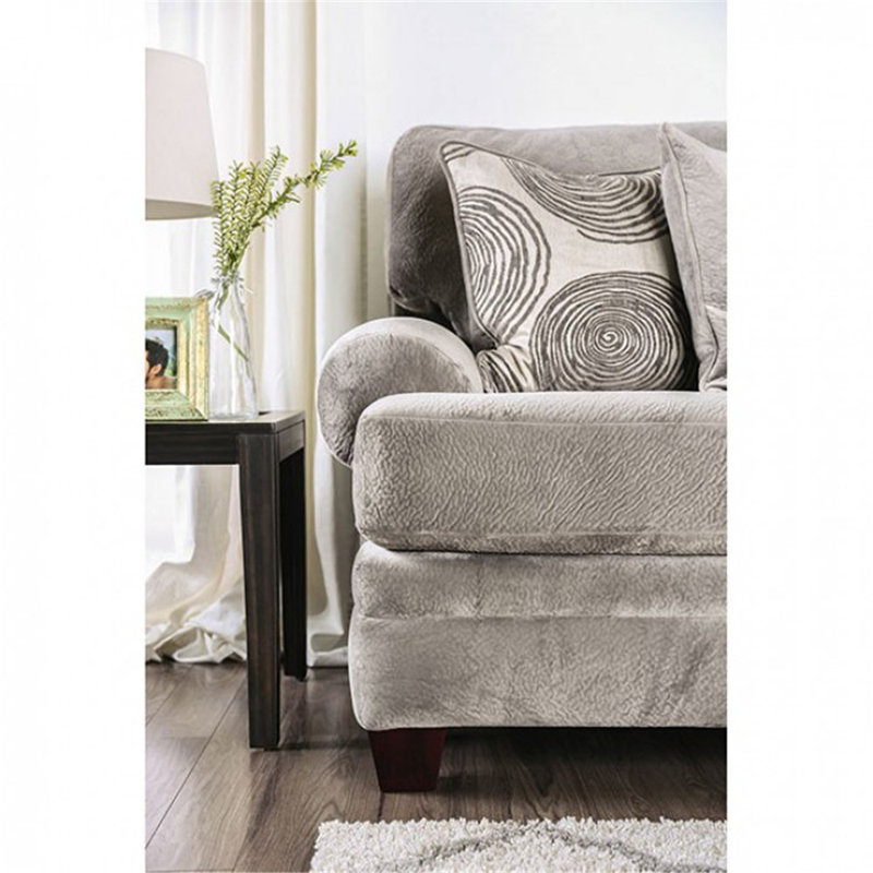 Finnick 69" Rolled Arm Loveseat, Gray