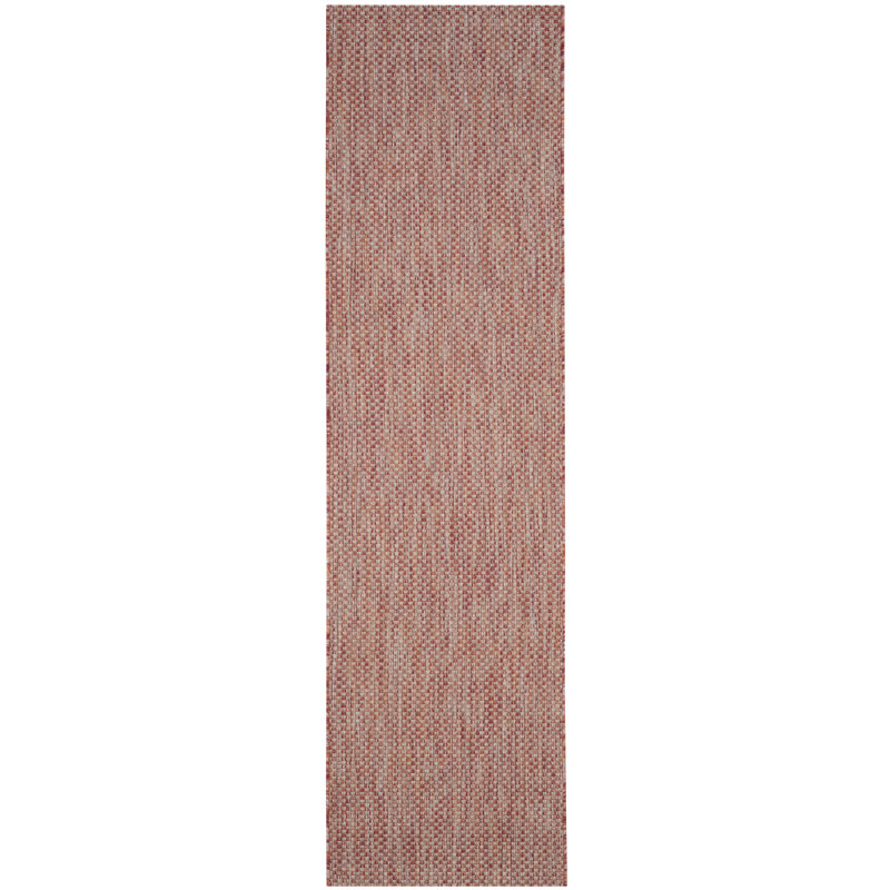 Castlebourne Red/Beige Area Indoor/Outdoor Area Rug, Runner 2'3" x 14'