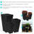Assorted Square Black Polyrattan Outdoor Basket Planter with Liner 3-Count
