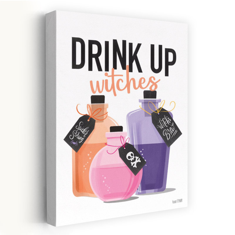 «Drink Up Witches - Contemporary Witches Potion Bottles», H 24 po x l 16 po