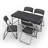 Oakden 56cm Rectangular Adjustable Folding Table with 4 Chairs