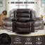 Fauteuils inclinables, fauteuil inclinable à bascule pivotant avec chaleur de massage, USB, 2 porte-gobelets, poche latérale | Polyuréthane | Noyer brun-14651870