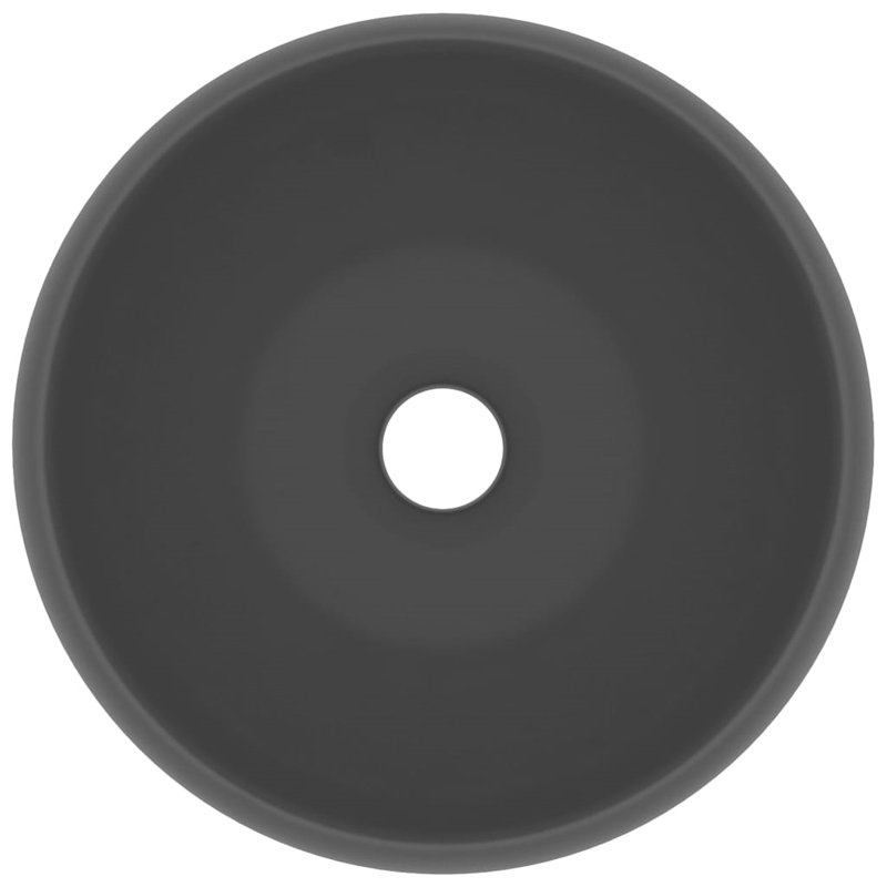 Belfry Bathroom Baymore 400mm L x 400mm W Ceramic Circular Sink, Dark Grey