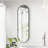 63 X 20 Inch Oval Full-Length Mirror With Rust-Proof Brushed Aluminum Frame, Wall-Mounted For Clear HD Reflection-1317016335